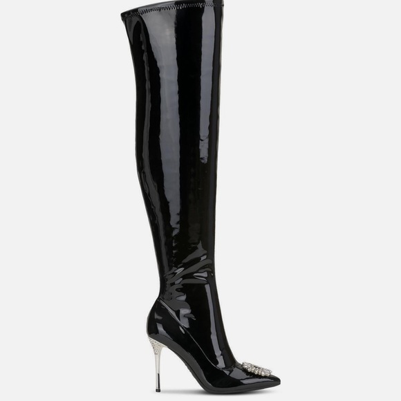 INC Womens Romina Pumps Tall Heeled Knee-High Boots Shoes Size 9 - Picture 2 of 7